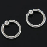 Stainless Steel Captive Bead Hoop Ear Rings Studs 4g(5mm)x16mm
