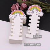 50pcs Long Paper Card Slots Cardboard Holder for Jewelry Hairwear Packaging