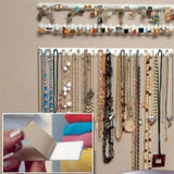Wall Hanging Jewelry Organizer Hooks Earring Ring Necklace Holder Stand