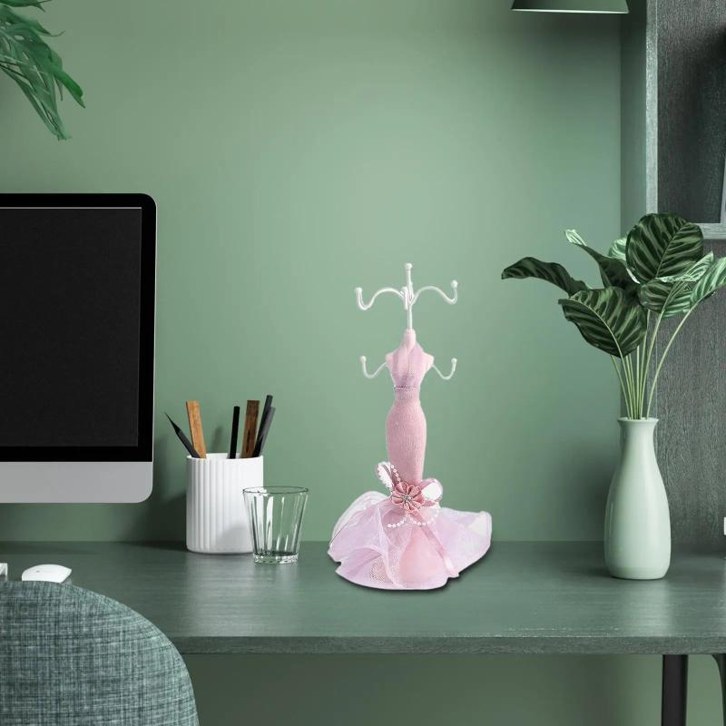 Earring Display Rack Princess Dress Necklace Stand Holder