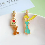 10pcs Little Prince Fox Enamel Metal Charms DIY Jewelry Making