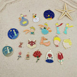 10pcs Little Prince Fox Enamel Metal Charms DIY Jewelry Making