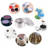 12Pcs 80ml Round Aluminium Tin Cans for Crafts Storage