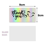 50pcs Silver Thank You Cards for Small Business Customers