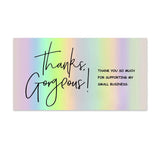50pcs Silver Thank You Cards for Small Business Customers