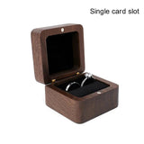 Wooden Ring Box Jewelry Display Proposal Engagement Wedding Organizer