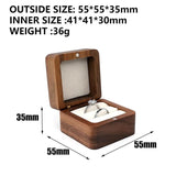 Wooden Ring Box Jewelry Display Proposal Engagement Wedding Organizer