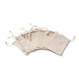 10Pcs Burlap Cotton Gift Bags Drawstring Pouches Wedding Christmas Decoration