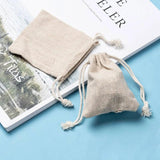 10Pcs Burlap Cotton Gift Bags Drawstring Pouches Wedding Christmas Decoration