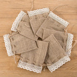 5Pcs/Lot 10x15cm Lace Jute Bags for Storage Dry Flower Sachets