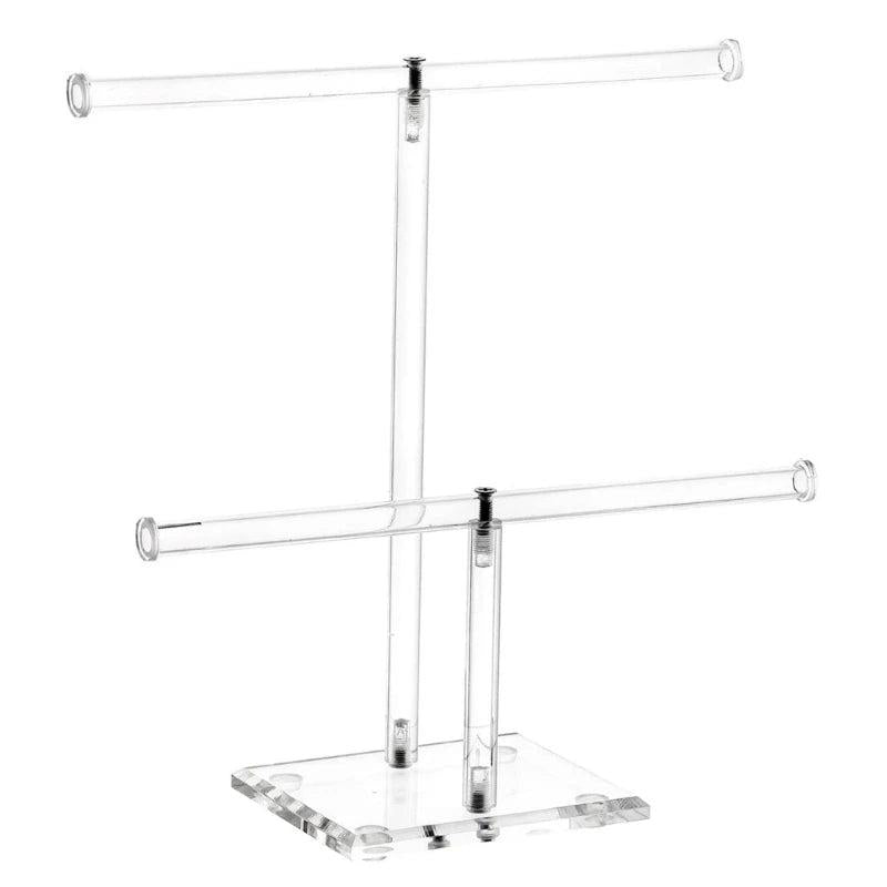 2-Tier Acrylic Clear Headband Holder Hairband Display Stand
