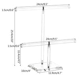 2-Tier Acrylic Clear Headband Holder Hairband Display Stand