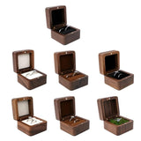Vintage Wooden Ring Box Rustic Jewelry Storage