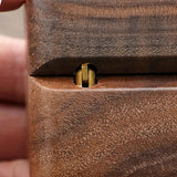 Vintage Wooden Ring Box Rustic Jewelry Storage