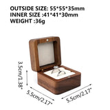 Vintage Wooden Ring Box Rustic Jewelry Storage