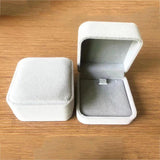 Wedding Ring Storage Box Grey Velvet 7*7*4cm