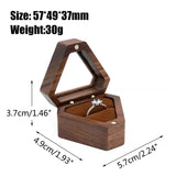 Vintage Mini Ring Box Wood Earring Storage Organizer