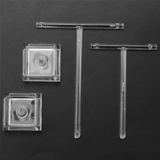 2Pcs Acrylic Earring Holders T-Bar Jewelry Display Stand Tree