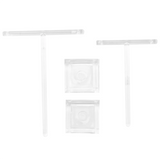 2Pcs Acrylic Earring Holders T-Bar Jewelry Display Stand Tree