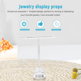 2Pcs Acrylic Earring Holders T-Bar Jewelry Display Stand Tree