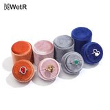 Velvet Jewelry Box with Detachable Lid - Two Slots Storage
