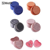Velvet Jewelry Box with Detachable Lid - Two Slots Storage