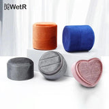 Velvet Jewelry Box with Detachable Lid - Two Slots Storage