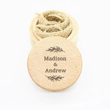 Personalised Wood Wedding Ring Box Anniversary Gift Ring Keepsake