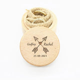 Personalised Wood Wedding Ring Box Anniversary Gift Ring Keepsake