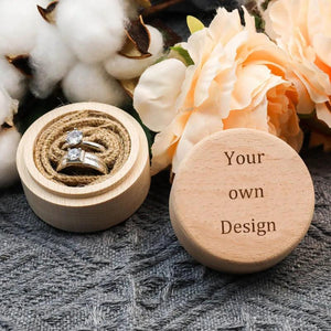 Personalized Wooden Ring Box for Wedding