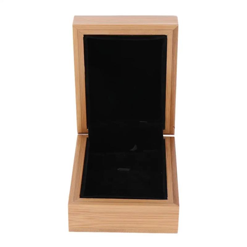 Wooden Pendant Necklace Storage Box Jewelry Display Case