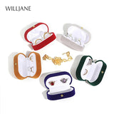 Velvet Wedding Ring Box Engagement Couple Gift Display Case