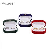 Velvet Wedding Ring Box Engagement Couple Gift Display Case