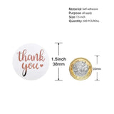 500pcs Rose Foil Fonts Thank You Stickers Roll for Jewelry Gift Bags Packaging