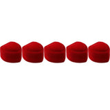 5Pcs Heart Velvet Jewelry Box Ring Holder Gift Storage Organizer