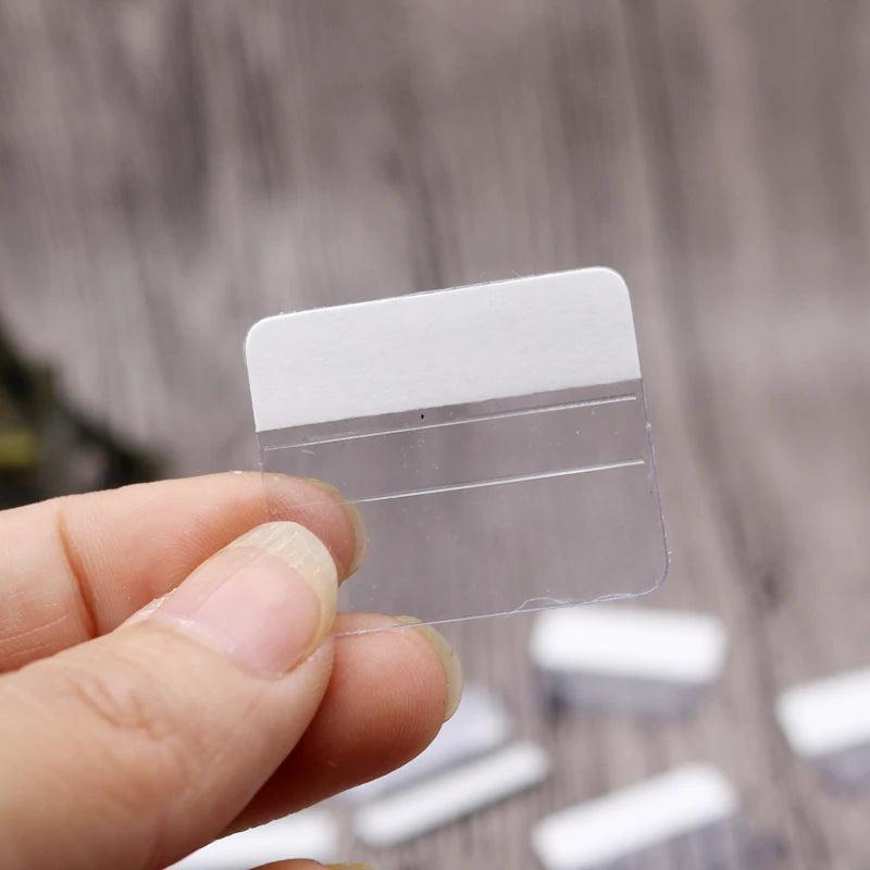 100pcs Plastic Jewelry PVC Hooks Adhesive Hanging Sticker DIY Accessories