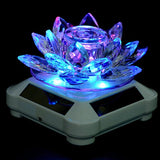 Rotating Solar Display Stand with Changing Lights