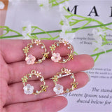 10pcs Bee Flower Lace Metal Charms DIY Jewelry Making 18mm
