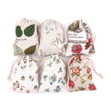 10pcs Small Cotton Bags 8x10cm Drawstring Pouches Wedding Christmas Gift Bag