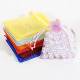100 Pcs Drawstring Organza Bags Jewelry Wedding Pouches
