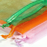 100 Pcs Drawstring Organza Bags Jewelry Wedding Pouches