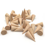 6PCS Wooden Ring Jewelry Display Stands Cone Ring Wood Organizer Holders