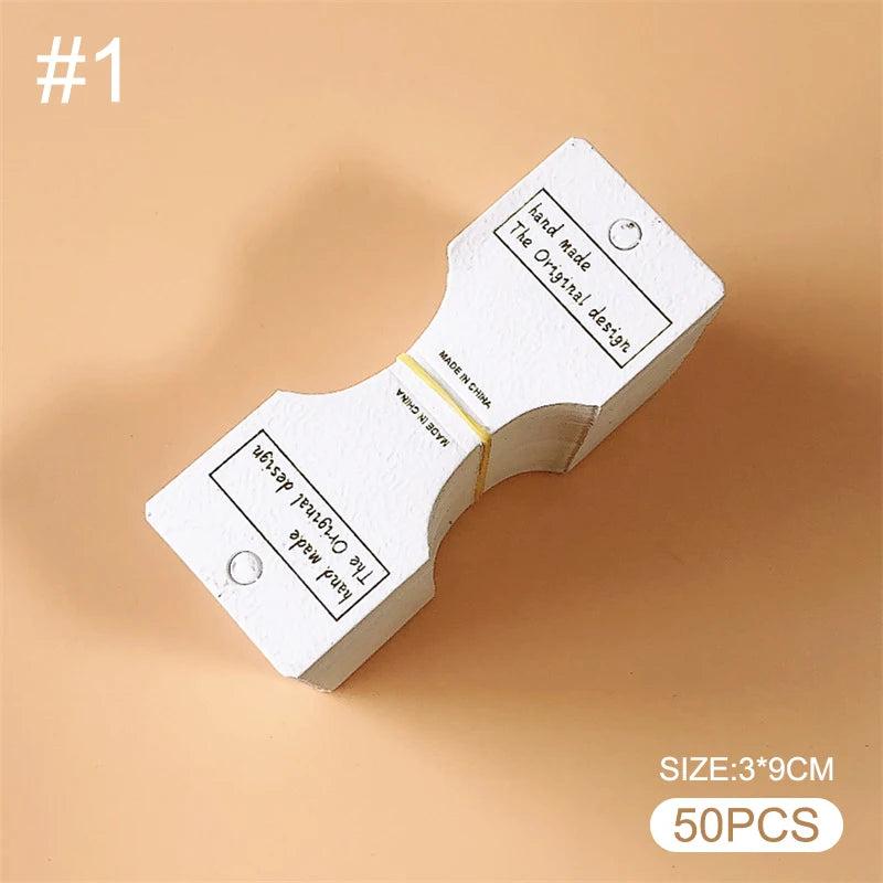 50PCS Hair Clip Paperboard Hair Rope Card Hair Ornament Material