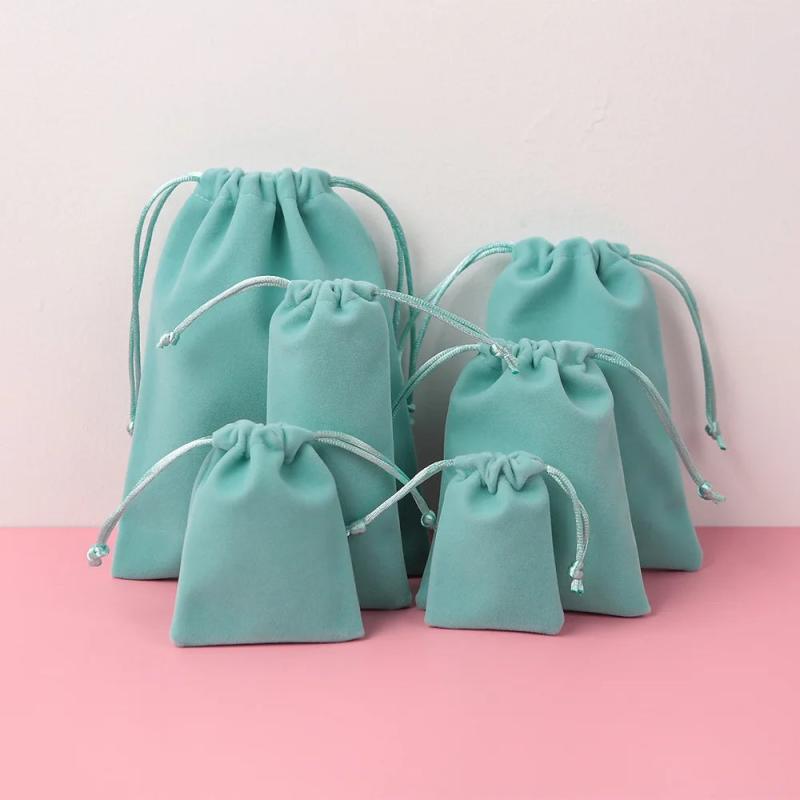 5pcs Velvet Bag Drawstrings Small Jewelry Gift Display Packing Bags