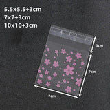 100pcs Flower OPP Wrapping Bag Pouch Jewelry Packaging Pouch