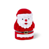 Christmas Velvet Box Santa Claus Jewelry Ring Earrings Holder