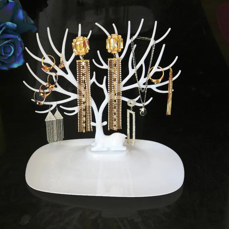 Pink Rose Red Deer Jewelry Set Display Cases