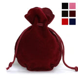 10pcs Round Velvet Drawstring Pouch Jewelry Gift Bags