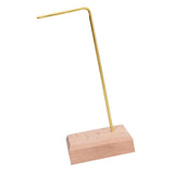 Wooden Base Metal Jewelry Display Stand for Earrings & Rings