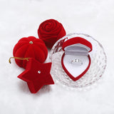 Velvet Jewelry Ring Box Earrings Organizer Holder